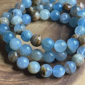 Blue Onyx 8mm stretch bracelet beaded bracelet 6.75” stretch crystal healing